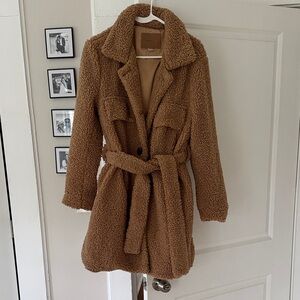 BlankNYC Cozy Brown Teddy Coat